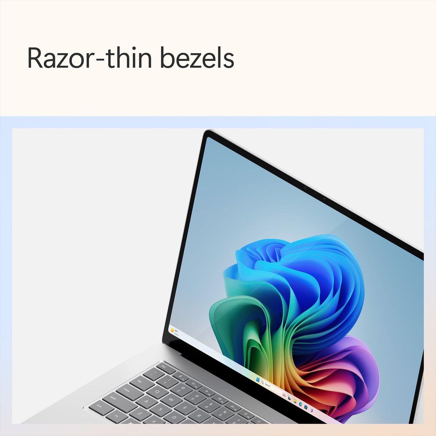 Microsoft Surface 7th Edition Snapdragon X Elite Touchscreen Ultra Thin Laptop (16GB, 256GB SSD, Windows 11 Home, 15 inch LCD Display, Platinum, 1.66 KG)