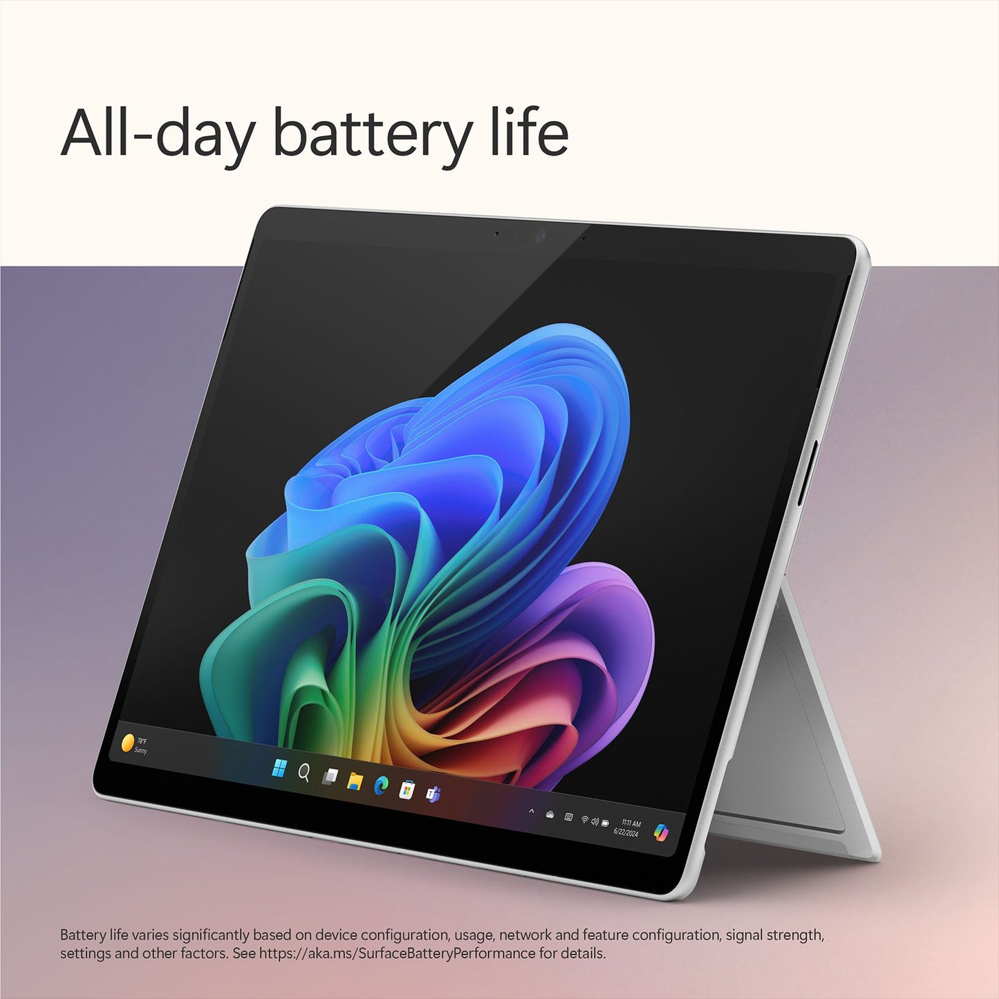 Microsoft Surface Pro 11th Edition Wi-Fi Windows 11 Home Tablet (13 Inch, 16GB RAM, 512GB ROM, Platinum)