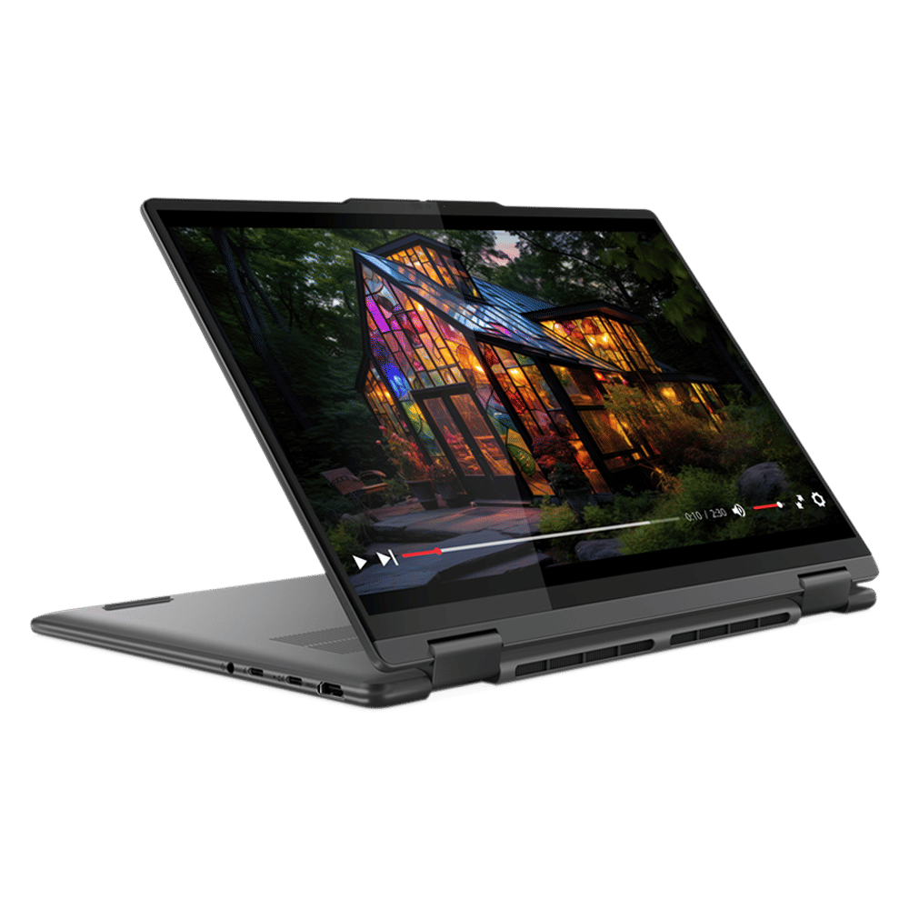 Lenovo Yoga 7 14IML9 Intel Core Ultra 5 Touchscreen 2-in-1 Laptop (16GB, 512GB SSD, Windows 11 Home, 14 inch WUXGA OLED Display, MS Office 2021, Storm Grey, 1.49 KG)
