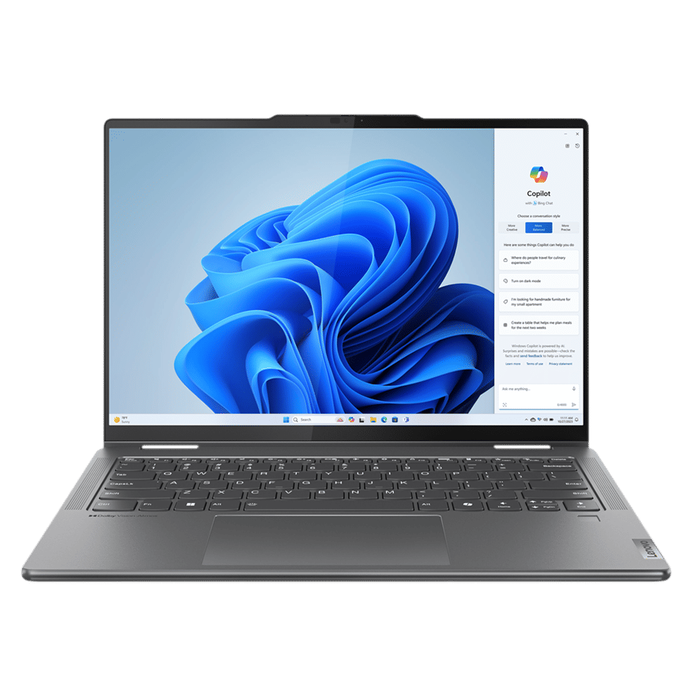 Lenovo Yoga 7 14IML9 Intel Core Ultra 5 Touchscreen 2-in-1 Laptop (16GB, 512GB SSD, Windows 11 Home, 14 inch WUXGA OLED Display, MS Office 2021, Storm Grey, 1.49 KG)