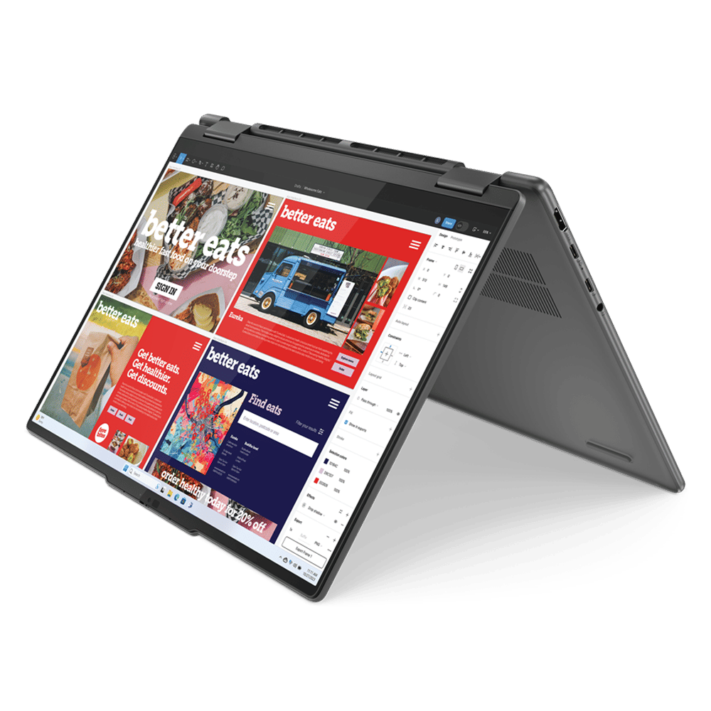 Lenovo Yoga 7 14IML9 Intel Core Ultra 5 Touchscreen 2-in-1 Laptop (16GB, 512GB SSD, Windows 11 Home, 14 inch WUXGA OLED Display, MS Office 2021, Storm Grey, 1.49 KG)