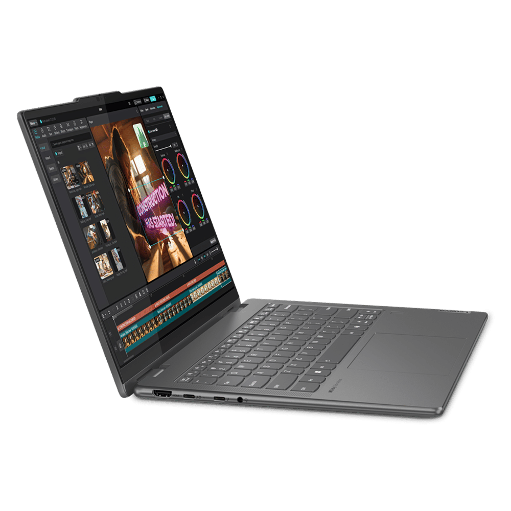 Lenovo Yoga 7 14IML9 Intel Core Ultra 5 Touchscreen 2-in-1 Laptop (16GB, 512GB SSD, Windows 11 Home, 14 inch WUXGA OLED Display, MS Office 2021, Storm Grey, 1.49 KG)
