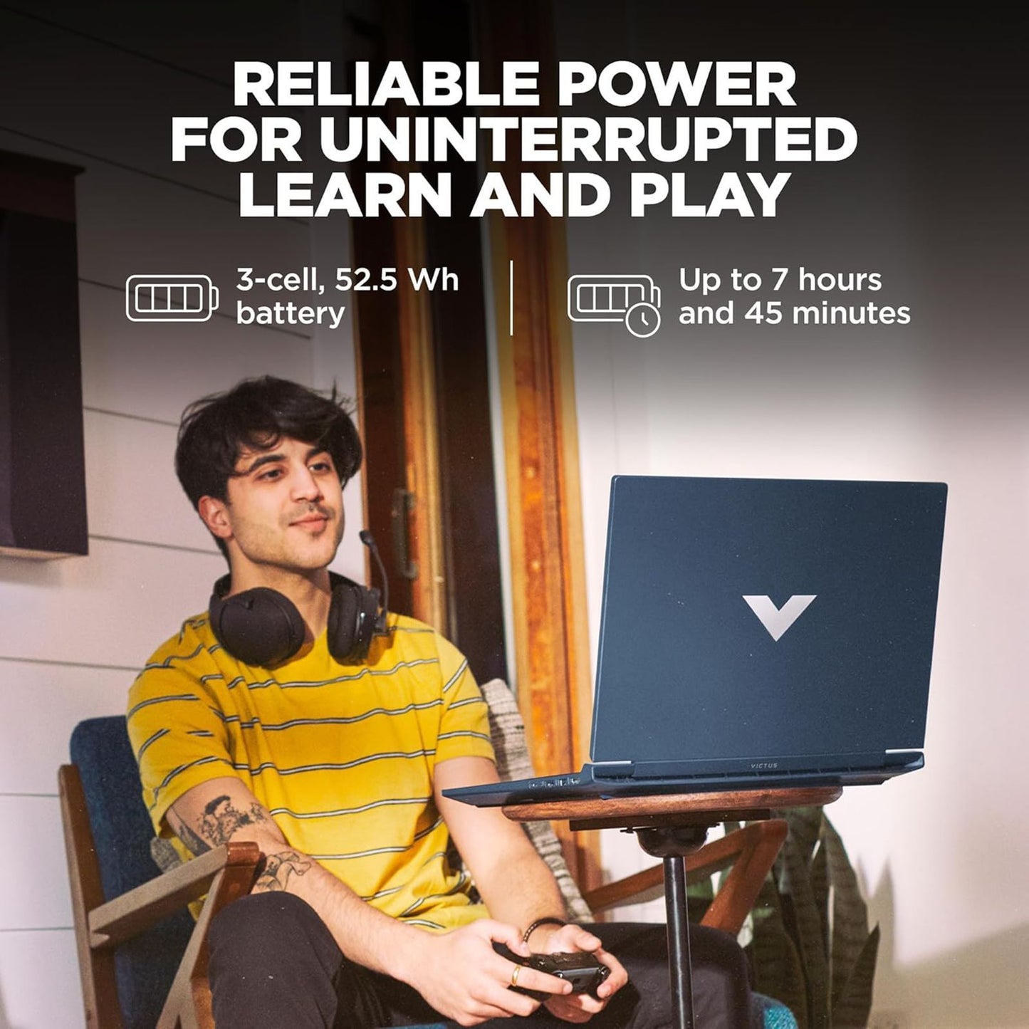 HP Victus 15-FA1411TX Intel Core i7 12th Gen Gaming Laptop (16GB, 512GB SSD, Windows 11 Home, 4GB Graphics, 15.6 inch 144 Hz Full HD IPS Display, NVIDIA GeForce RTX 3050, MS Office Home & Student 2021, Performance Blue, 2.29 KG)