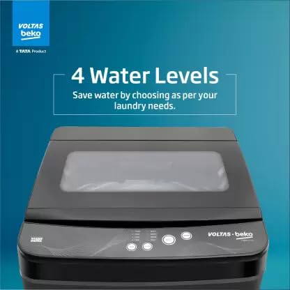 Voltas Beko WTL6004UEA/BPB 6 kg Fully Automatic Top Load Washing Machine Black