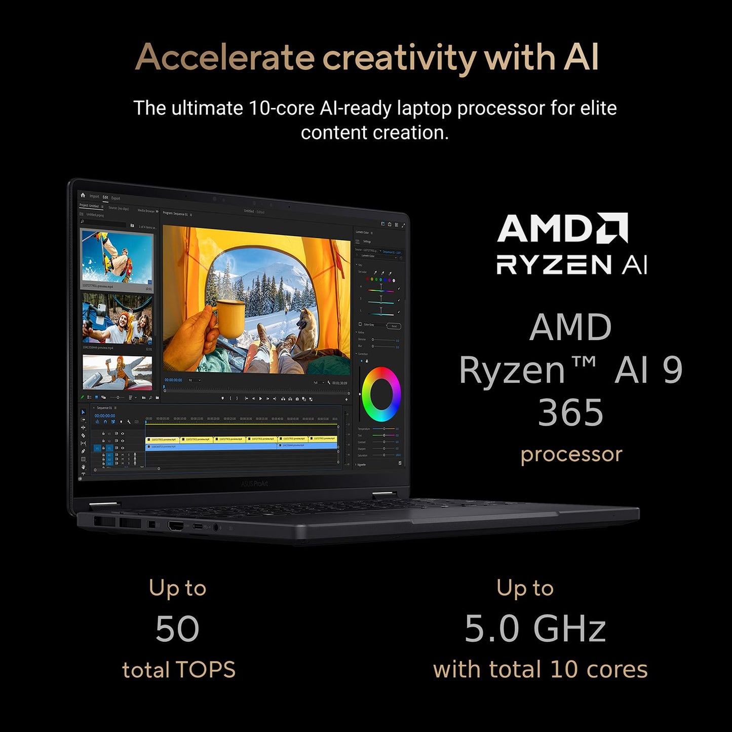 ASUS ProArt PX13 HN7306WU-LX001WS AMD Ryzen AI 9 Touchscreen Gaming Laptop (24GB, 1TB SSD, Windows 11 Home, 6GB Graphics, 13.3 inch 60 Hz OLED Display, NVIDIA GeForce RTX 4050, MS Office Home & Student 2021, Nano Black, 1.38 KG)