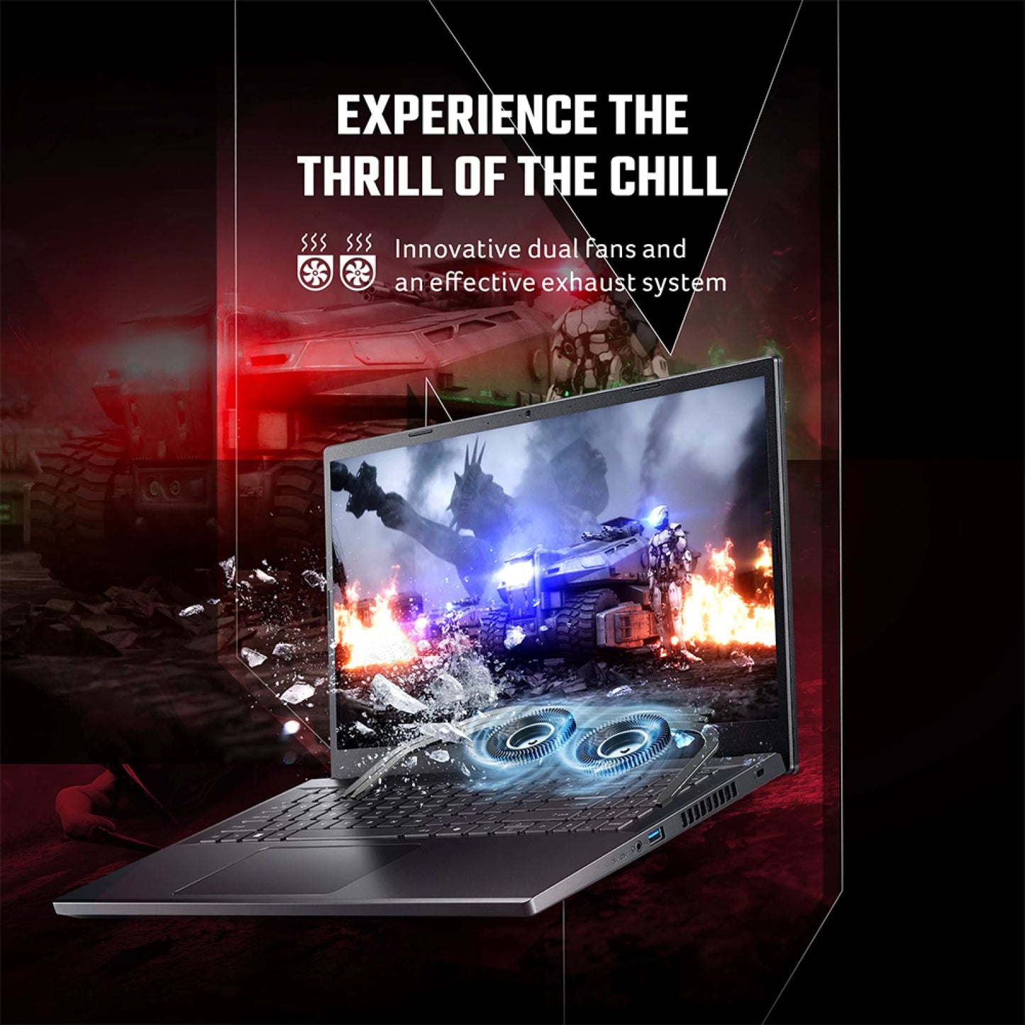 acer NITRO V ANV15-41 AMD Ryzen 7 Gaming Laptop (16GB, 512GB SSD, Windows 11 Home, 6GB Graphics, 15.6 inch 144 Hz Full HD Display, NVIDIA GeForce RTX 3050, Obsidian Black, 2.1 KG)