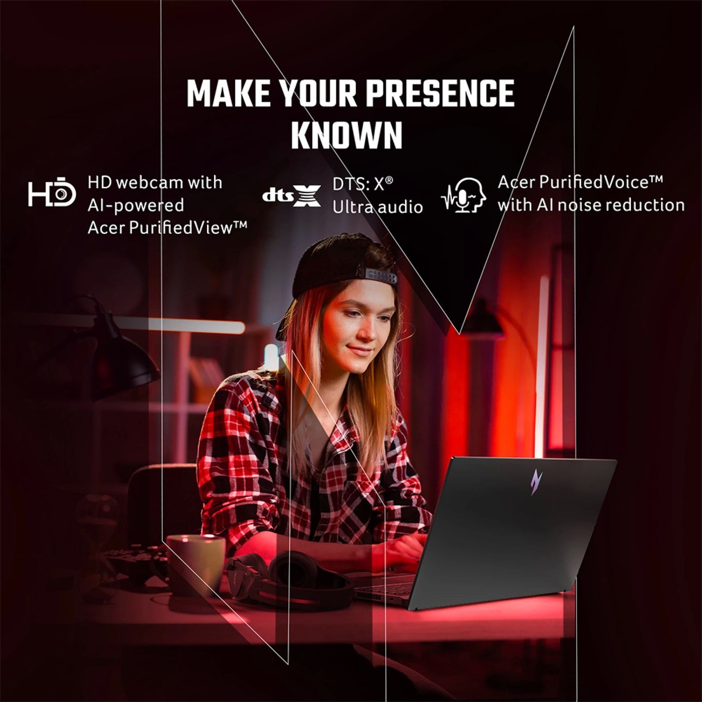 acer NITRO V ANV15-41 AMD Ryzen 7 Gaming Laptop (16GB, 512GB SSD, Windows 11 Home, 6GB Graphics, 15.6 inch 144 Hz Full HD Display, NVIDIA GeForce RTX 3050, Obsidian Black, 2.1 KG)