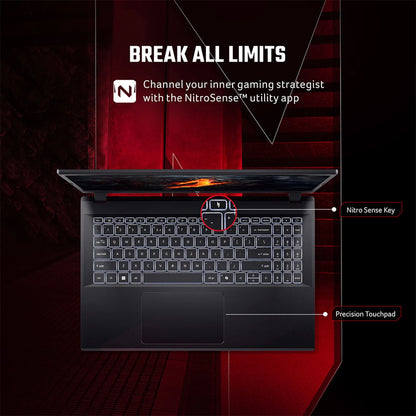 acer NITRO V ANV15-41 AMD Ryzen 7 Gaming Laptop (16GB, 512GB SSD, Windows 11 Home, 6GB Graphics, 15.6 inch 144 Hz Full HD Display, NVIDIA GeForce RTX 3050, Obsidian Black, 2.1 KG)