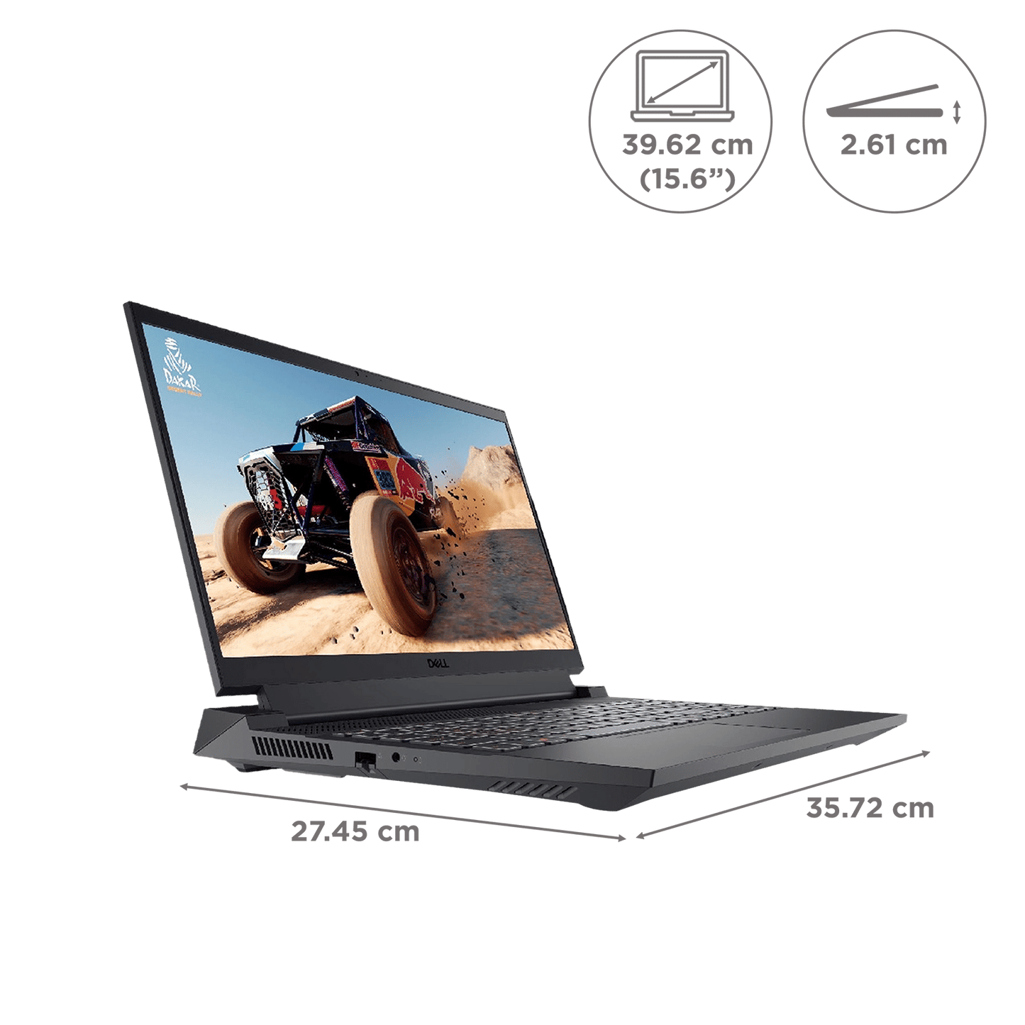 DELL G15 5530 Intel Core i5 13th Gen Gaming Laptop (8GB, 512GB SSD, Windows 11 Home, 6GB Graphics, 15.6 inch 120 Hz Full HD Display, NVIDIA GeForce RTX 3050, MS Office Home & Student 2021, Dark Shadow Gray, 2.81 KG)