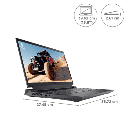 DELL G15 5530 Intel Core i5 13th Gen Gaming Laptop (8GB, 512GB SSD, Windows 11 Home, 6GB Graphics, 15.6 inch 120 Hz Full HD Display, NVIDIA GeForce RTX 3050, MS Office Home & Student 2021, Dark Shadow Gray, 2.81 KG)