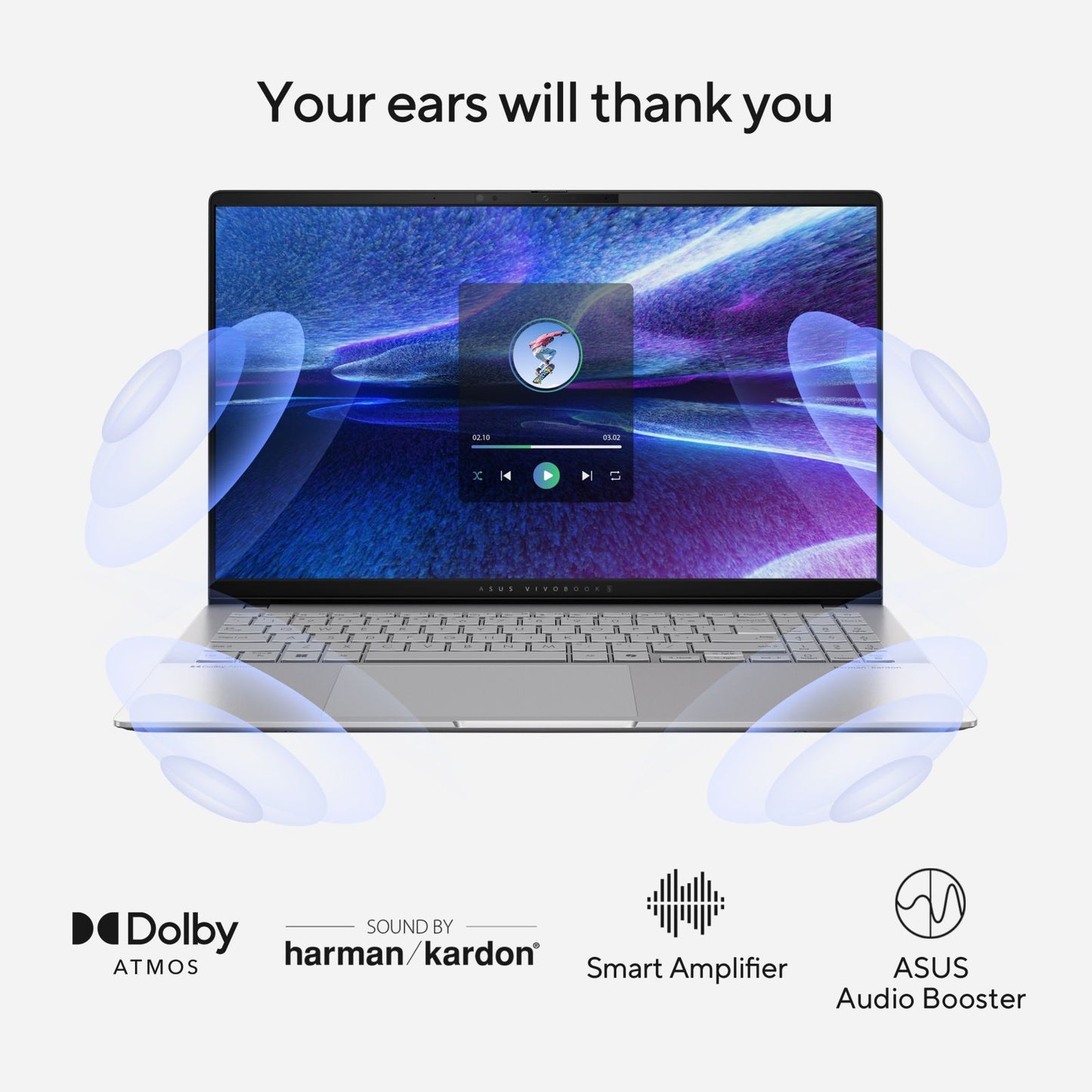 ASUS Vivobook S 15 S5507QA-MA551WS Snapdragon X Plus X1P 42 100 Thin & Light Laptop (16GB, 1TB SSD, Windows 11 Home, 15.6 inch OLED Display, MS Office 2021, Cool Silver, 1.42 KG)