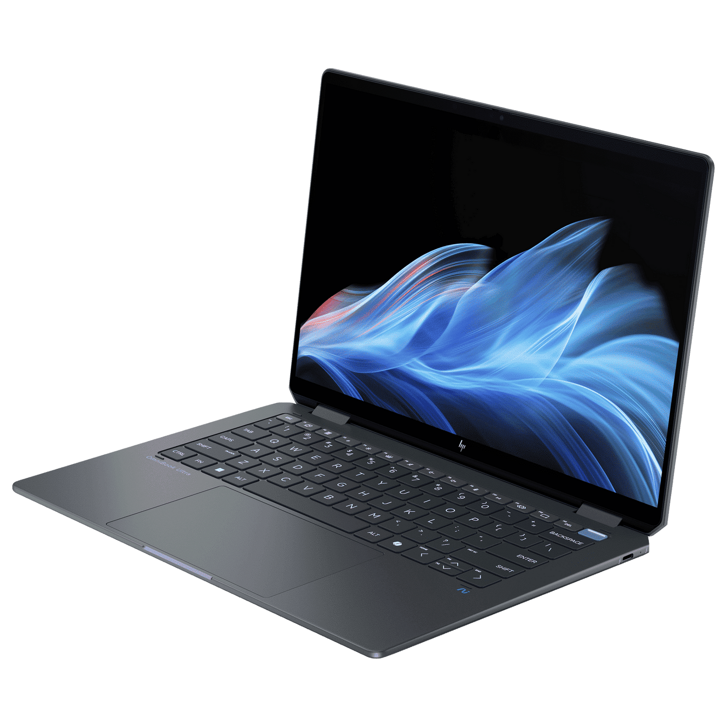 HP OmniBook Ultra Flip 14-fh0029TU Intel Core Ultra 7 Touchscreen Thin & Light Laptop (32GB, 1TB SSD, Windows 11 Home, 14 inch OLED Display, MS Office 2021, Eclipse Gray, 1.34 KG)