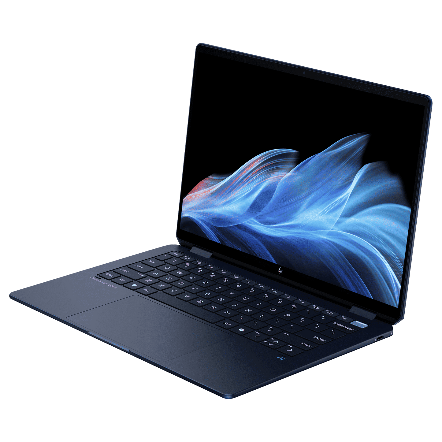 HP OmniBook Ultra Flip 14-fh0046TU Intel Core Ultra 7 Touchscreen Thin & Light Laptop (32GB, 1TB SSD, Windows 11 Home, 14 inch OLED Display, MS Office 2021, Atmospheric Blue, 1.34 KG)