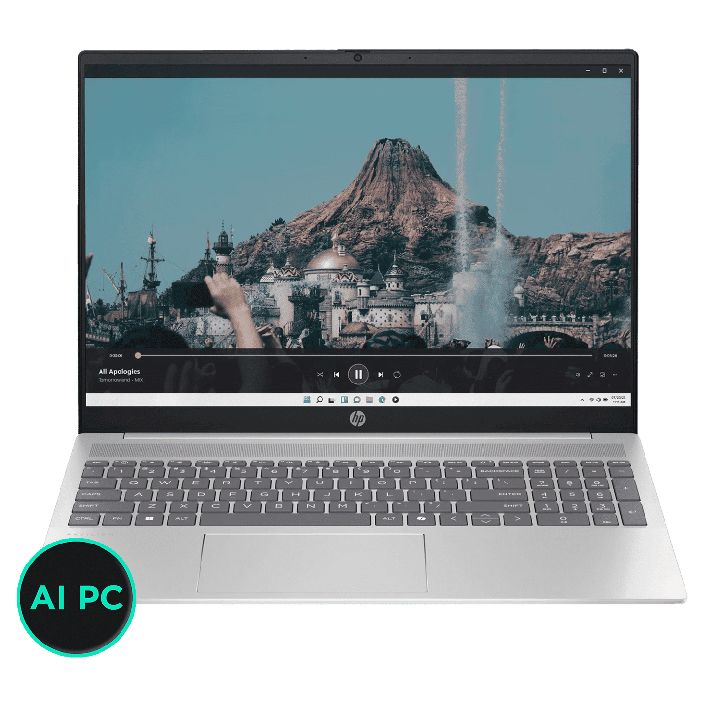 HP Pavilion 16-af0028TU Intel Core Ultra 7 155U Laptop Thin & Light (16GB, 512GB SSD, Windows 11 Home, 16 inch WUXGA Display, MS Office 2021, Natural Silver Aluminum, 1.77 KG)
