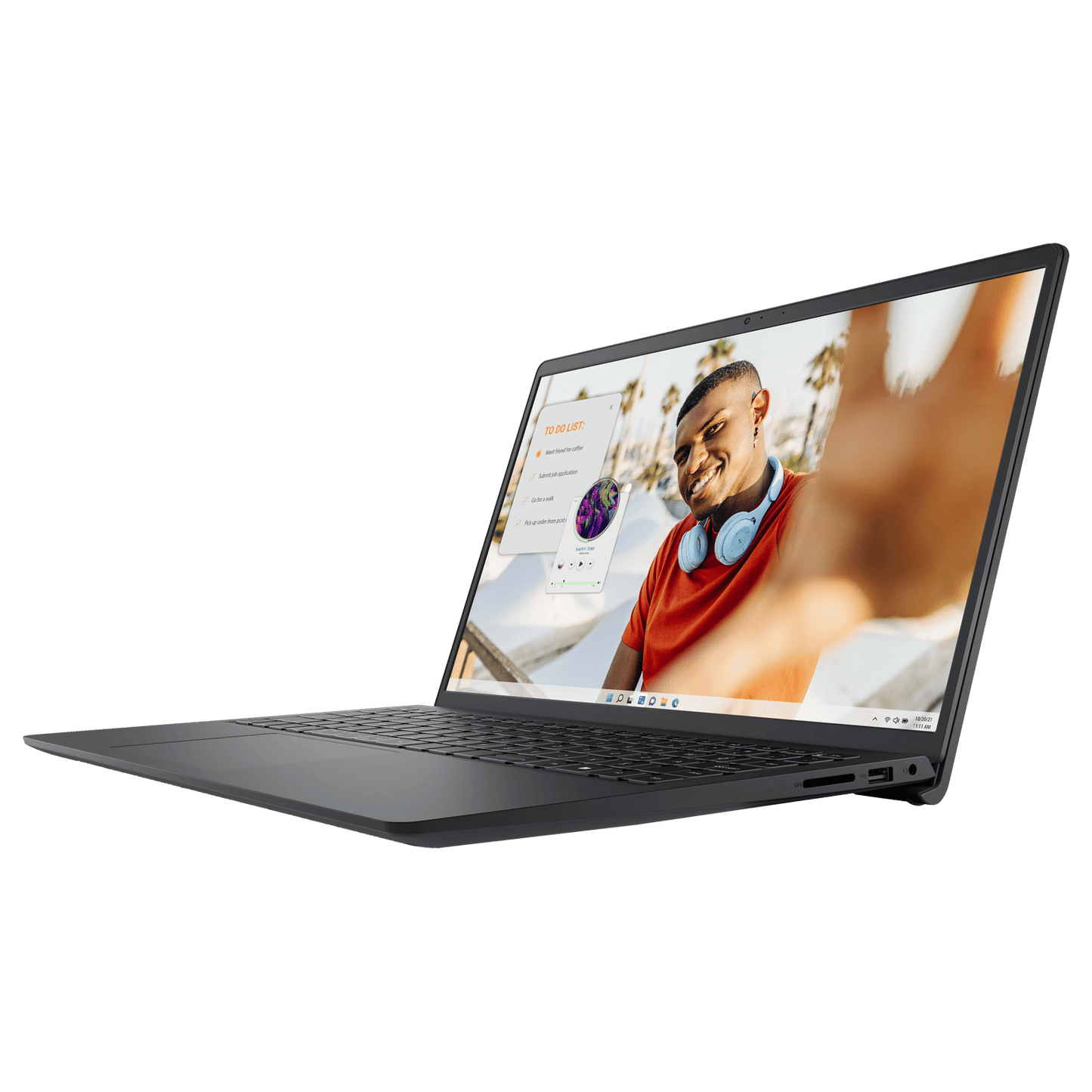 DELL Inspiron 15 3535 AMD Ryzen 3 7320U 7th Gen Notebook Laptop (8GB, 512GB SSD, Windows 11 Home, 15.6 inch Full HD Display, MS Office 2021, Carbon Black, 1.63 KG)