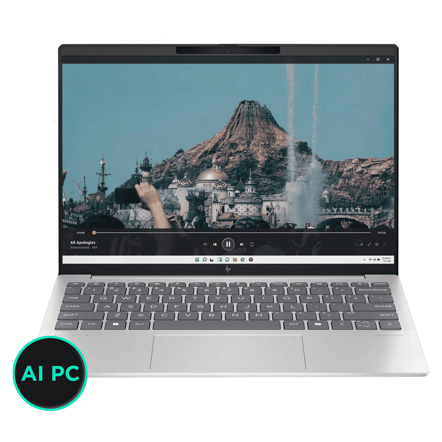 HP Pavilion Aero 13-bg0017AU AMD Ryzen 7-8840U Thin & Light Laptop (16GB, 512GB SSD, Windows 11 Home, 13.3 inch WUXGA IPS Display, MS Office 2021, Natural Silver, 1 KG)