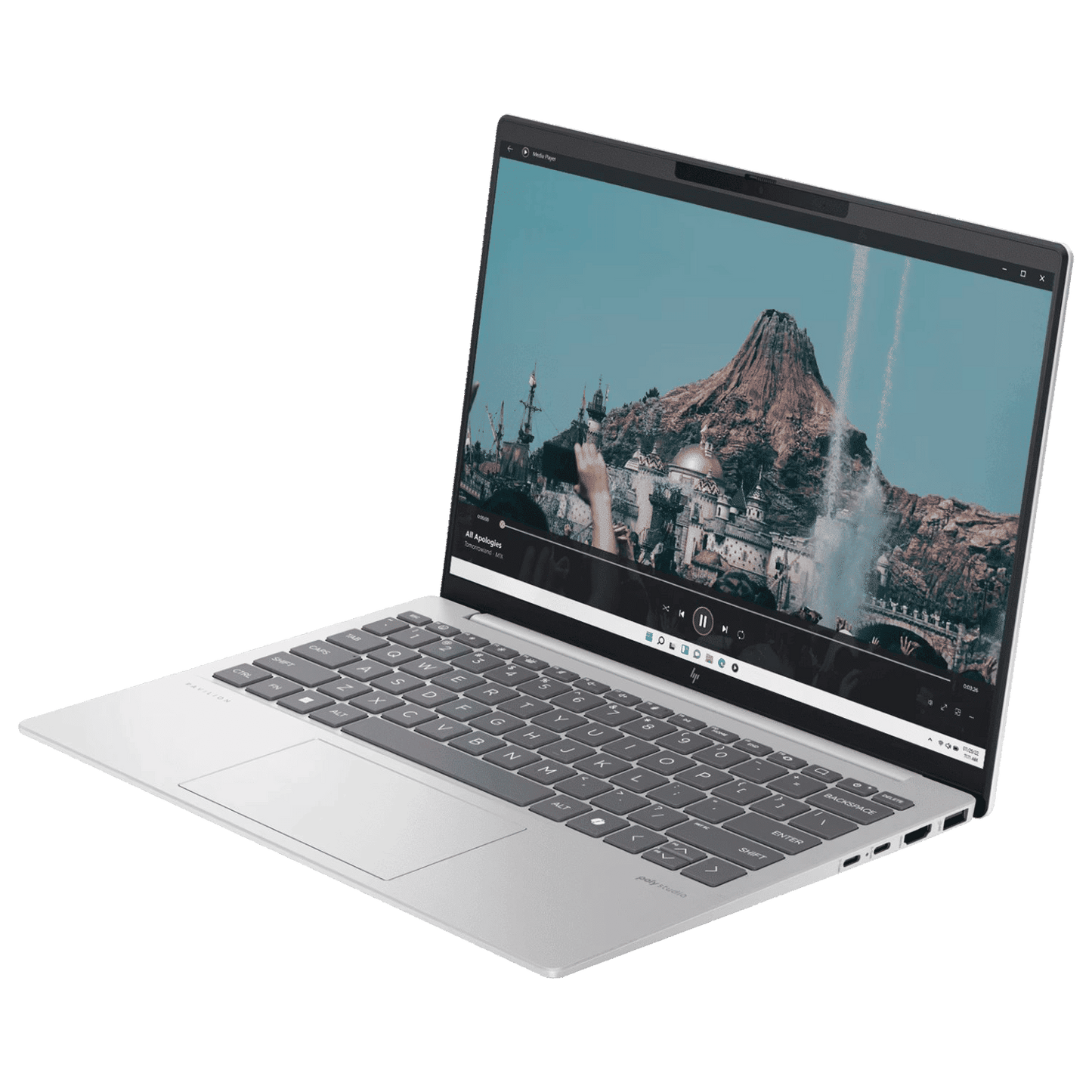 HP Pavilion Aero 13-bg0017AU AMD Ryzen 7-8840U Thin & Light Laptop (16GB, 512GB SSD, Windows 11 Home, 13.3 inch WUXGA IPS Display, MS Office 2021, Natural Silver, 1 KG)
