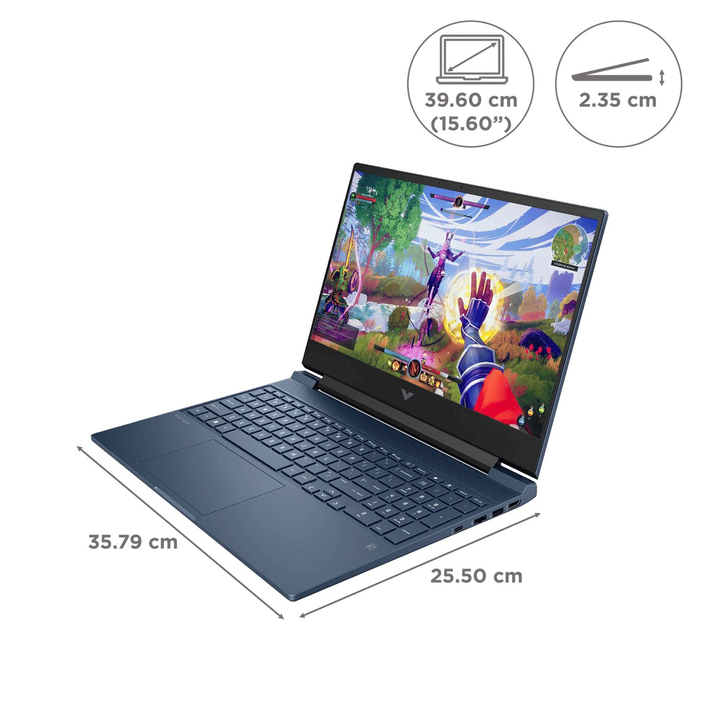 HP Victus 15-fb0178AX AMD Ryzen 5 5600H Gaming Laptop (16GB, 512GB SSD, Windows 11 Home, 4GB Graphics, 15.6 inch 144 Hz Full HD Display, NVIDIA GeForce RTX 3050, Performance Blue, 2.29 KG)