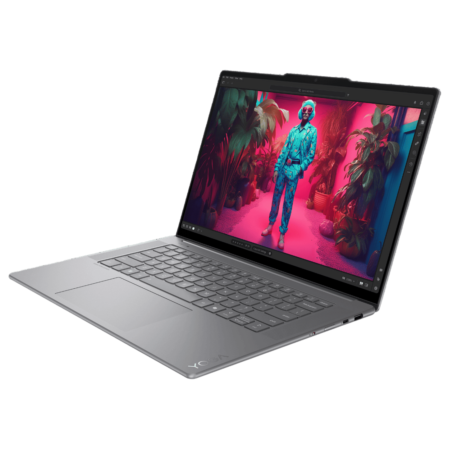 Lenovo Yoga Slim 7 Intel Core Ultra 7 258V  Touchscreen Thin & Light Laptop (32GB, 1TB SSD, Windows 11 Home, 15.3 inch WQXGA+ IPS Display, MS Office 2024, Luna Grey, 1.53 KG)