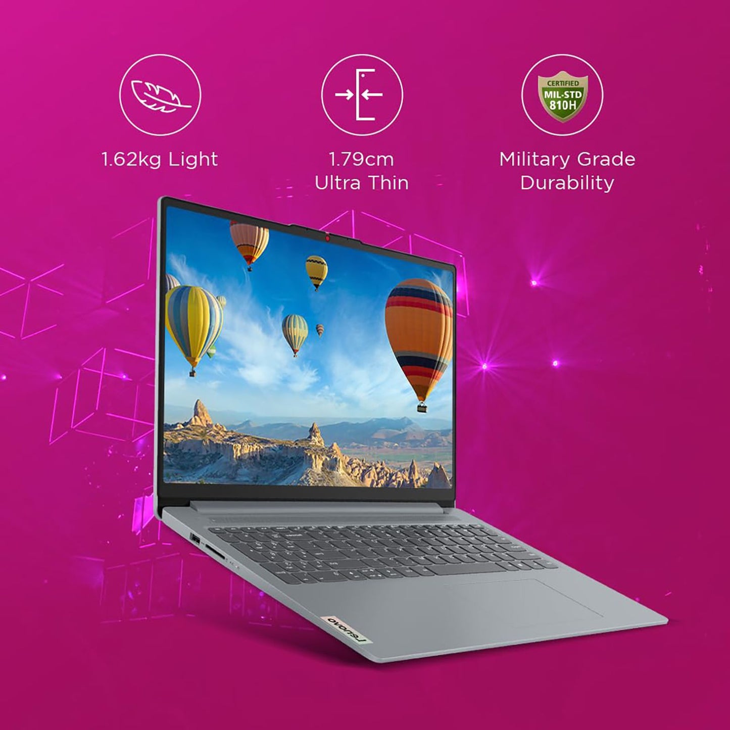 Lenovo IdeaPad Slim 3 15AMN8 AMD Ryzen 3 7320U Thin & Light Laptop (8GB, 512GB SSD, Windows 11 Home, 15.6 inch Full HD Display, MS Office 2024, Arctic Grey, 1.62 KG)