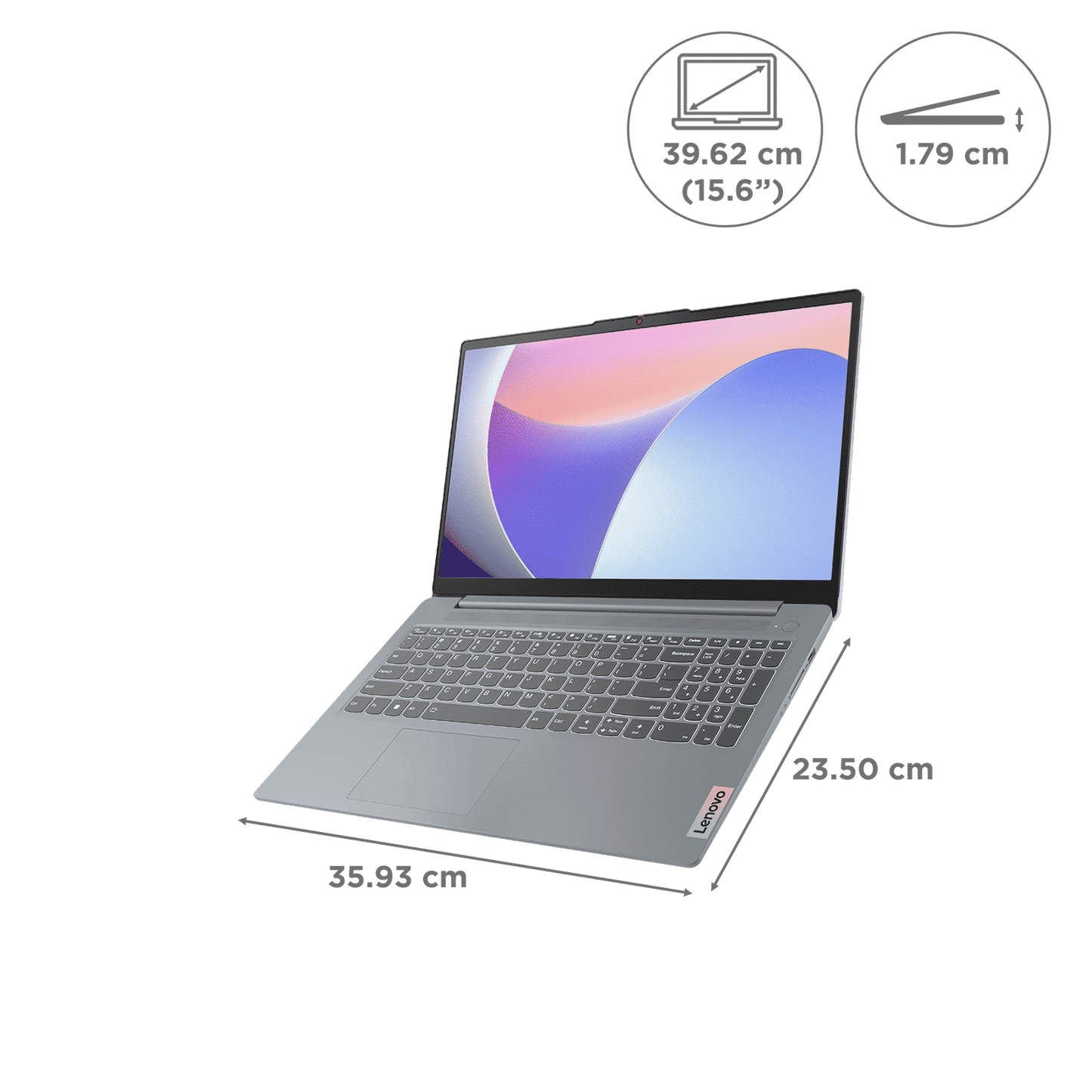 Lenovo IdeaPad Slim 3 15IAH8 Intel Core i5 12th Gen Thin & Light Laptop (16GB, 512GB SSD, Windows 11 Home, 15.6 inch Full HD IPS Display, MS Office 2024, Arctic Grey, 1.62 KG)