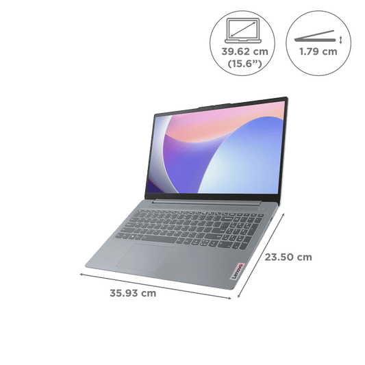 Lenovo IdeaPad Slim 3 15IAH8 Intel Core i5 12th Gen Thin & Light Laptop (16GB, 512GB SSD, Windows 11 Home, 15.6 inch Full HD IPS Display, MS Office 2024, Arctic Grey, 1.62 KG)