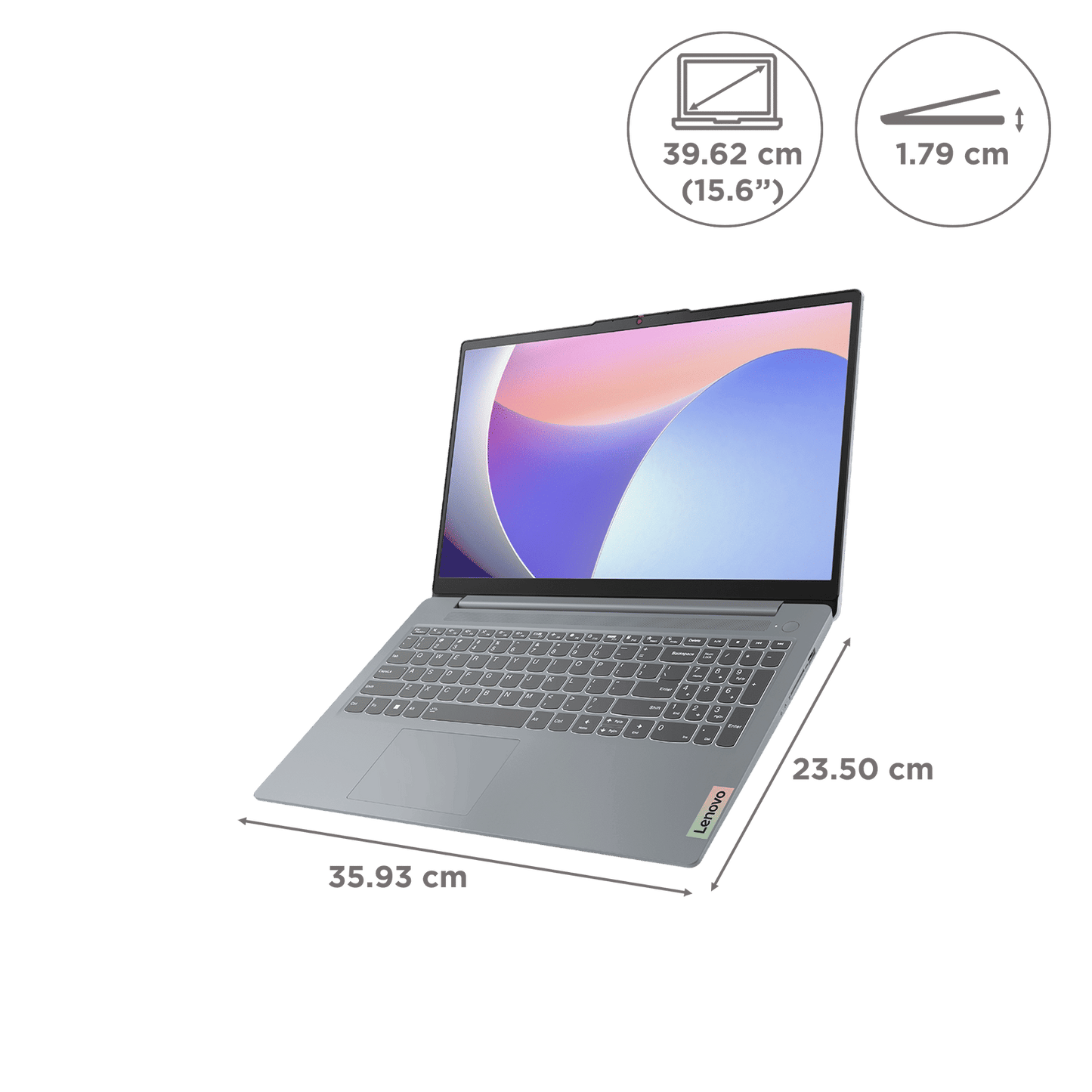 Lenovo IdeaPad Slim 3 15AMN8 AMD Ryzen 5 7520U Thin & Light Laptop (16GB, 512GB SSD, Windows 11 Home, 15.6 inch Full HD IPS Display, MS Office 2024, Arctic Grey, 1.62 KG)