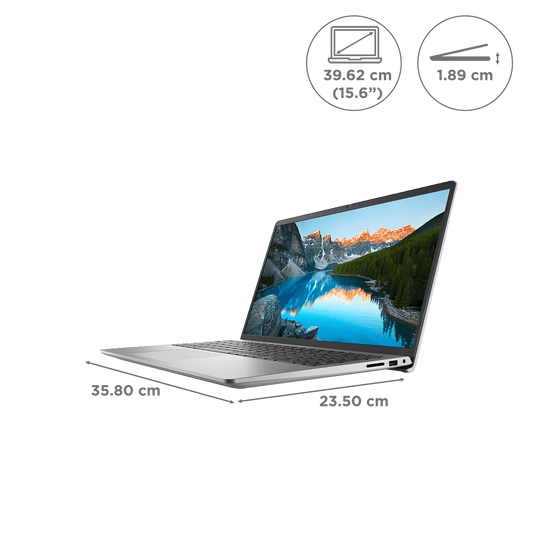 Dell Inspiron 15 3535 AMD Ryzen 5 7530U Notebook Laptop (16GB, 512GB SSD, Windows 11, 15.6 inch Full HD Display, MS Office, Platinum Silver, 1.66 KG)