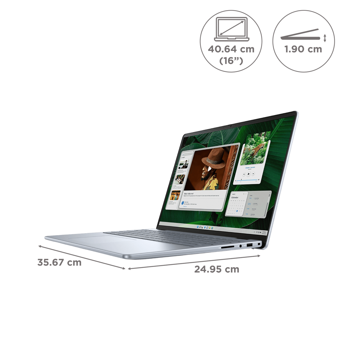 Dell Inspiron 16 5640 Intel Core i5 13th Gen Thin & Light Laptop (16GB, 512GB SSD, Windows 11 Home, 16 inch Full HD Plus IPS Display, MS Office 2021, Ice Blue, 1.87 KG)