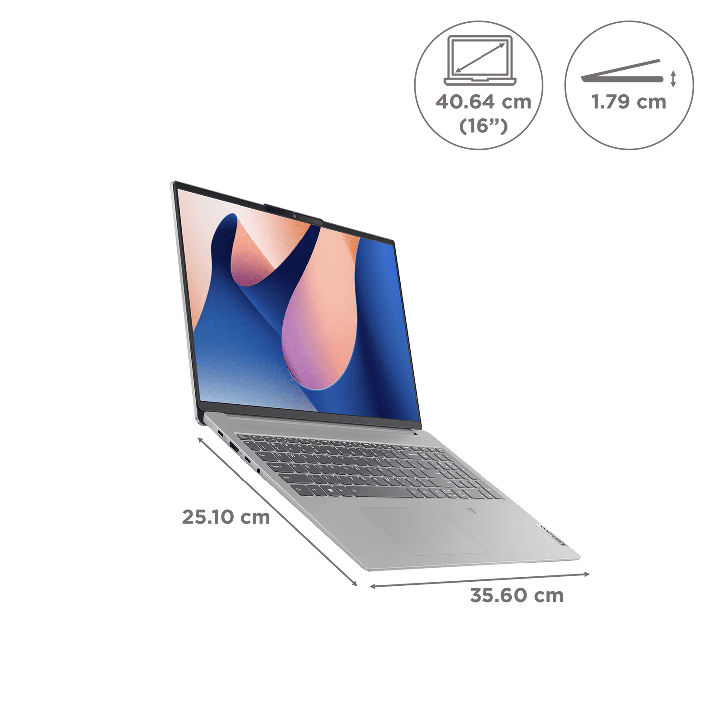 Lenovo IdeaPad Slim 5 16IAH8 Intel Core i5 12th Gen Thin & Light Laptop (16GB, 1TB SSD, Windows 11 Home, 16 inch WUXGA IPS Display, MS Office 2021, Cloud Grey, 1.89 KG)