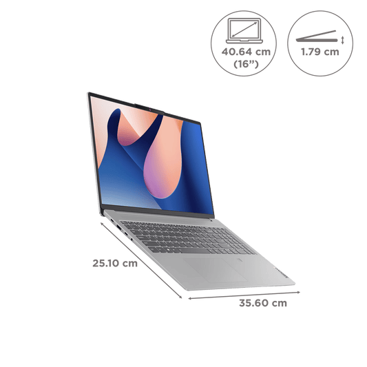 Lenovo IdeaPad Slim 5 16IAH8 Intel Core i5 12th Gen Thin & Light Laptop (16GB, 1TB SSD, Windows 11 Home, 16 inch WUXGA IPS Display, MS Office 2021, Cloud Grey, 1.89 KG)