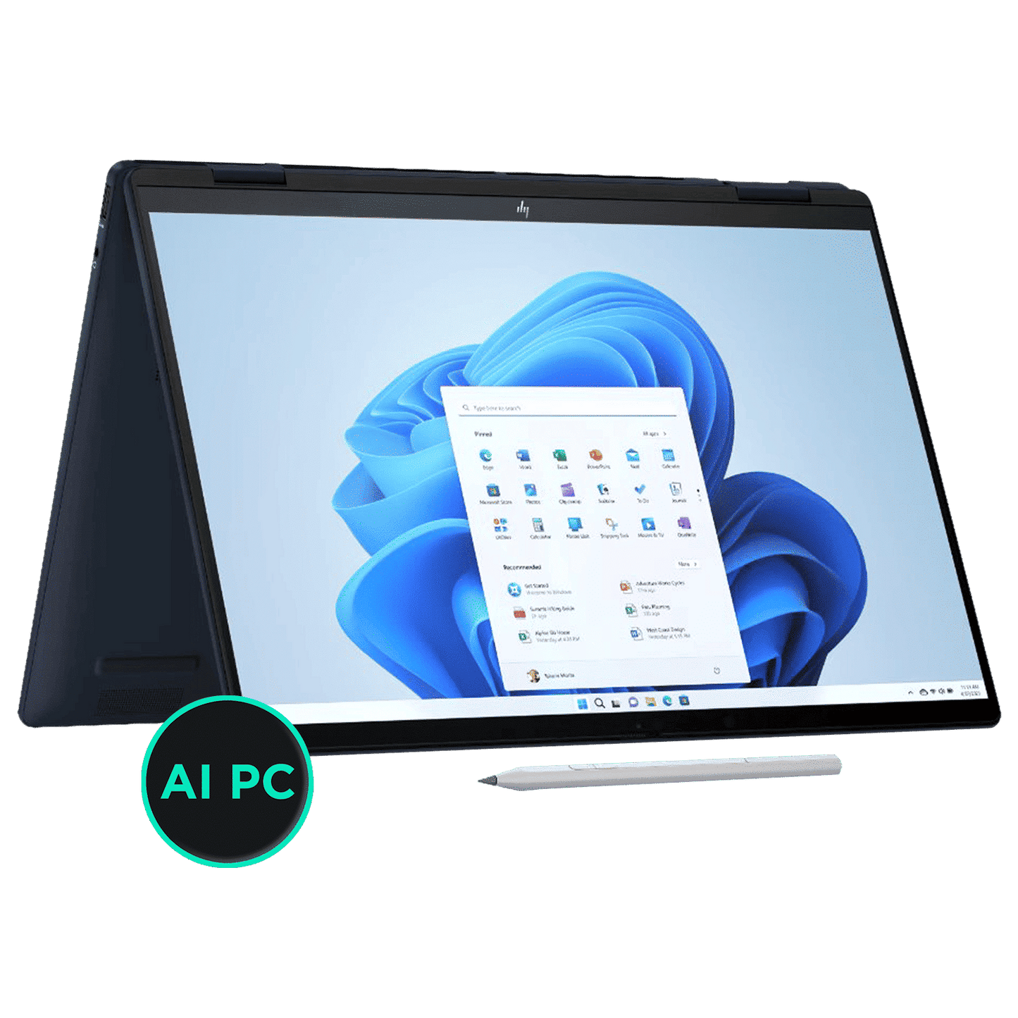 HP Envy X360 Intel Core Ultra 7 Touchscreen 2-in-1 Laptop (16GB, 512GB SSD, Windows 11, 14 inch OLED Display, MS Office Home & Student 2021, Atmospheric Blue, 3.5 KG)