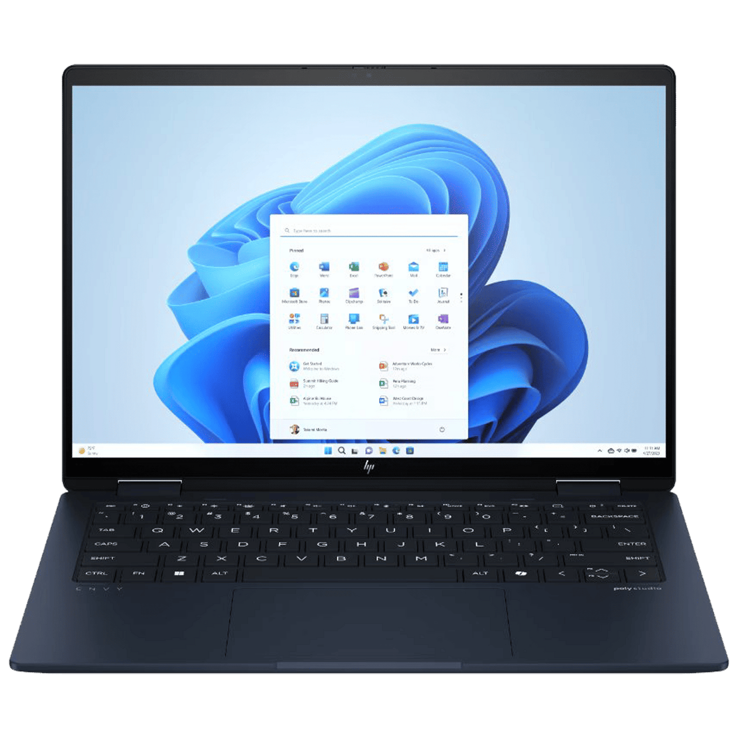 HP Envy X360 Intel Core Ultra 7 Touchscreen 2-in-1 Laptop (16GB, 512GB SSD, Windows 11, 14 inch OLED Display, MS Office Home & Student 2021, Atmospheric Blue, 3.5 KG)