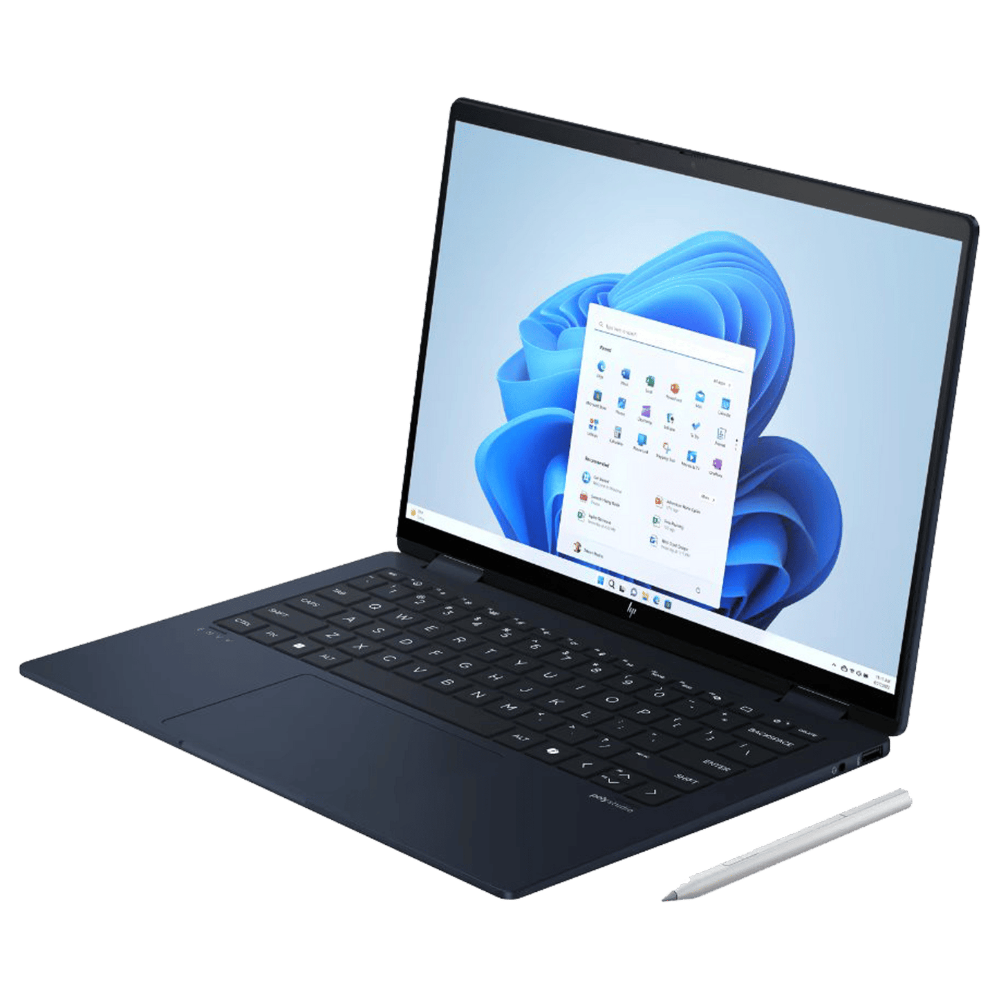 HP Envy X360 Intel Core Ultra 7 Touchscreen 2-in-1 Laptop (16GB, 512GB SSD, Windows 11, 14 inch OLED Display, MS Office Home & Student 2021, Atmospheric Blue, 3.5 KG)