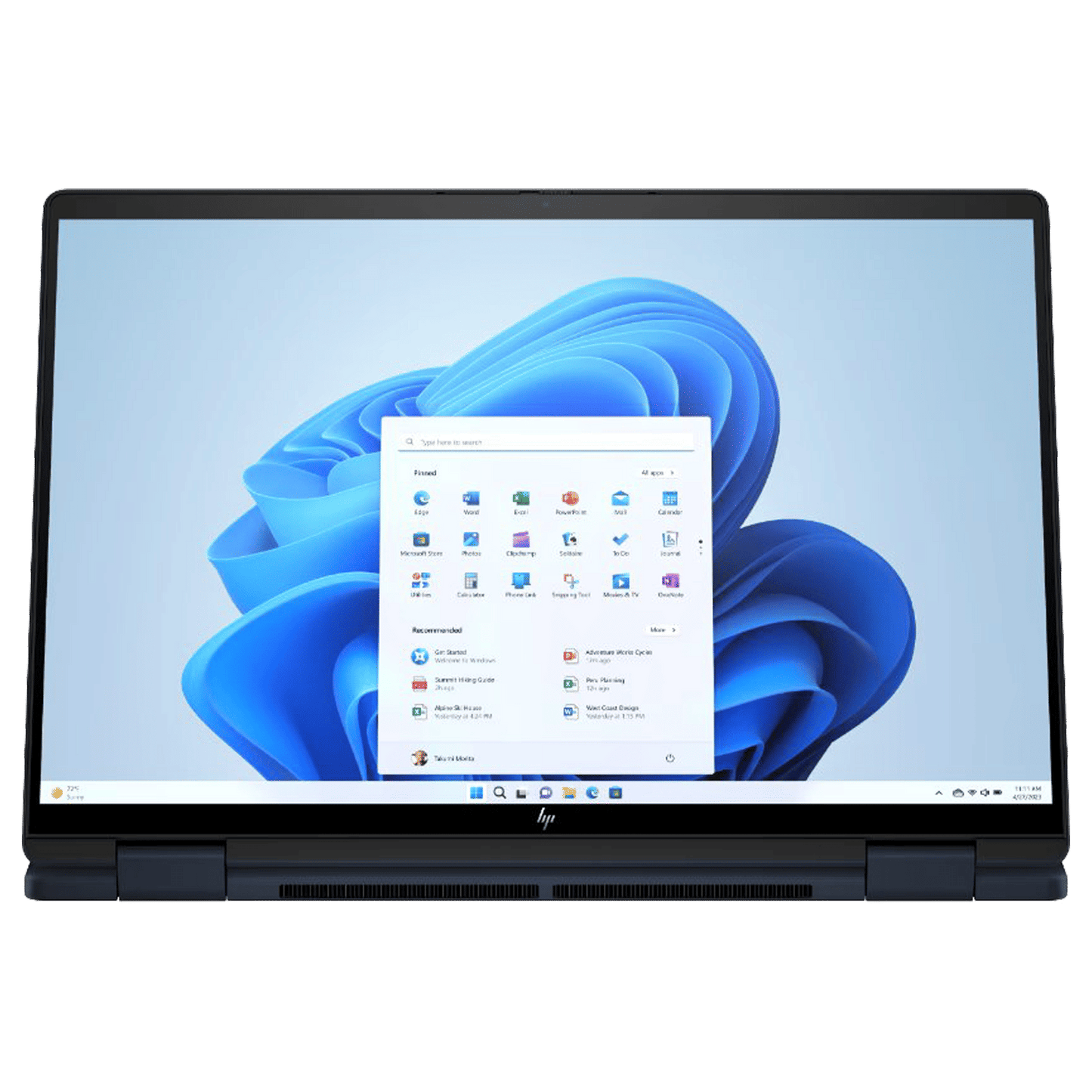HP Envy X360 Intel Core Ultra 7 Touchscreen 2-in-1 Laptop (16GB, 512GB SSD, Windows 11, 14 inch OLED Display, MS Office Home & Student 2021, Atmospheric Blue, 3.5 KG)