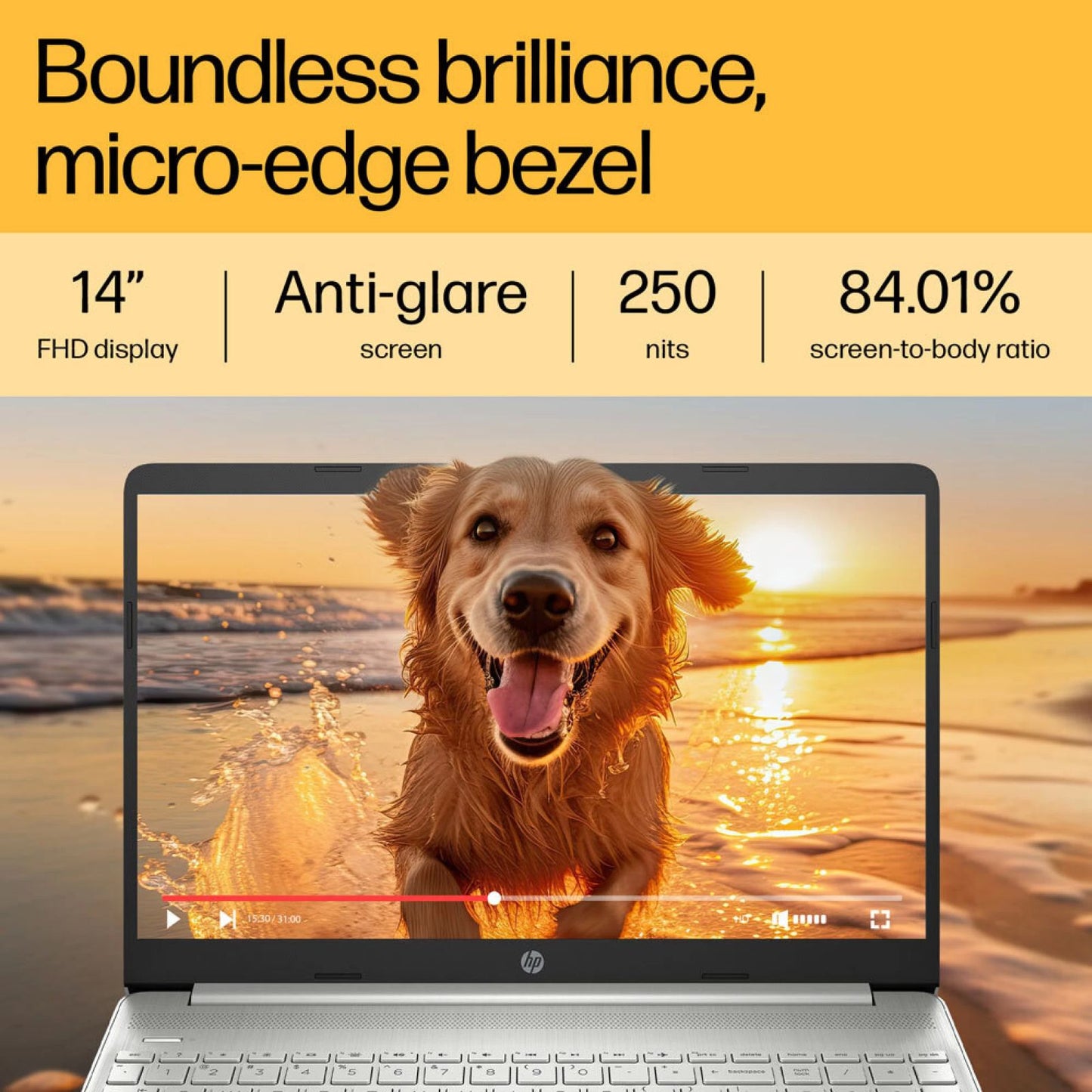 HP 14-em0026AU AMD Ryzen 5 7520U Thin & Light Laptop (8GB, 512GB SSD, Windows 11 Home, 14 inch Full HD Display, MS Office 2021, Natural Silver, 1.4 KG)