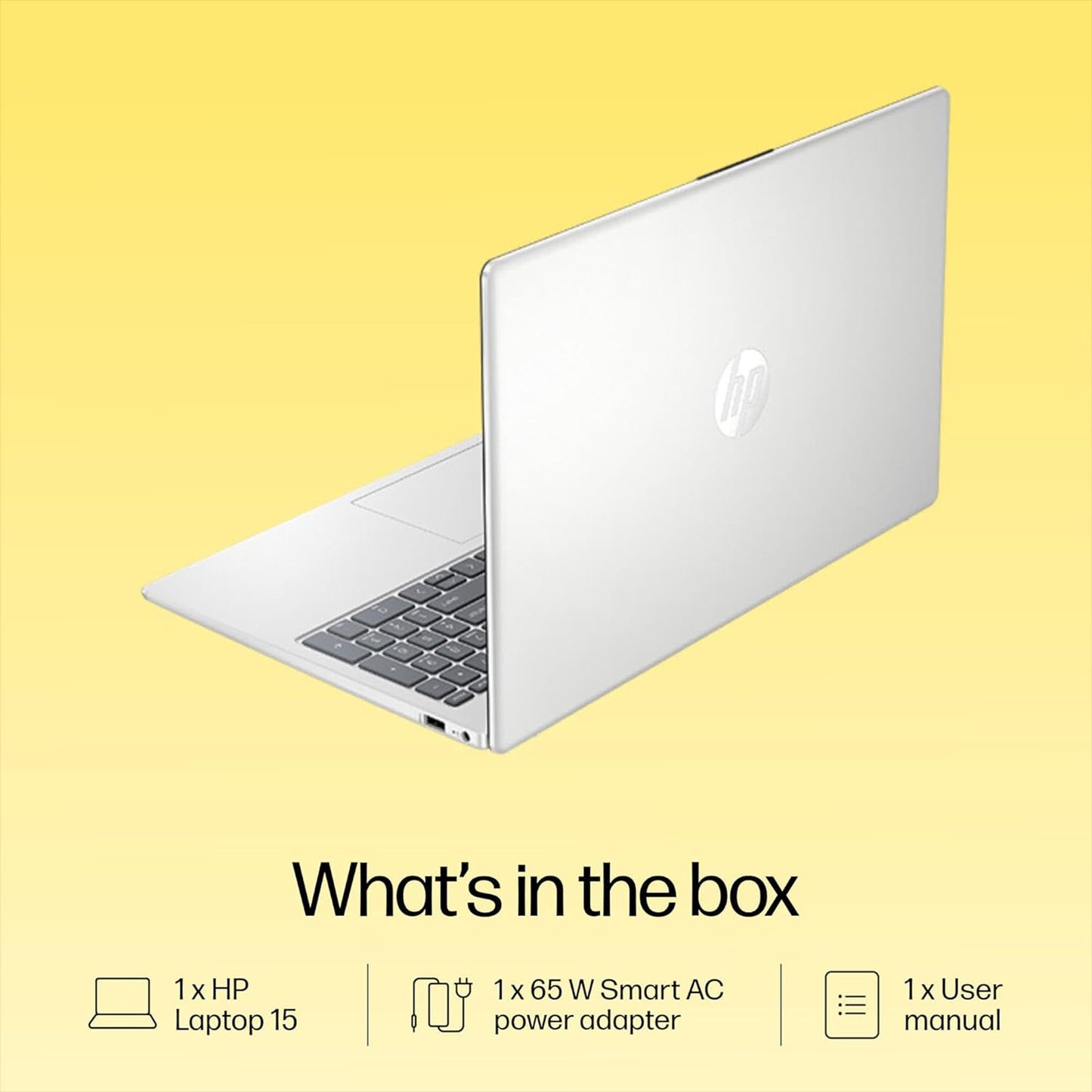 HP 15-fc0156AU AMD Ryzen 5 Thin & Light Laptop (16GB, 512GB SSD, Windows 11 Home, 15.6 inch Full HD Display, MS Office Home 2021, Natural Silver, 1.59 KG)