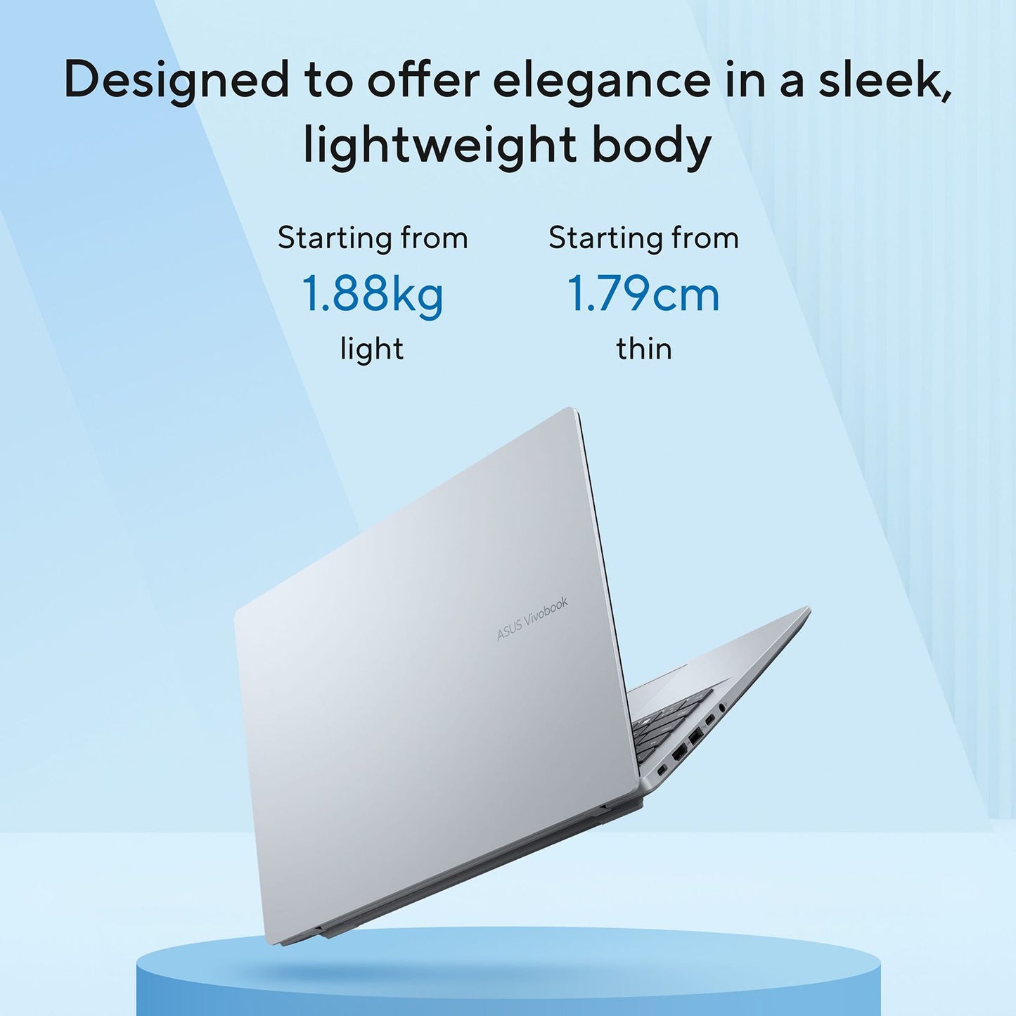 ASUS Vivobook 16 Intel Core Ultra 5 Laptop (16GB, 512GB SSD, Windows 11 Home, 16 inch WUXGA Display, MS Office Home 2024, Cool Silver, 1.88 KG)