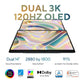 ASUS Zenbook Duo Intel Core Ultra 9 285H Touchscreen Laptop (32GB, 1TB SSD, Windows 11 Home, 14 inch OLED Display, MS Office Home 2024, Inkwell Gray, 1.65 KG)