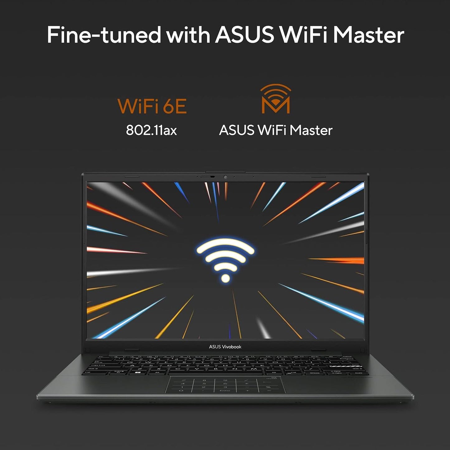 ASUS Vivobook Go 14 AMD Ryzen 5 7520U Thin & Light Laptop (16GB, 512GB SSD, Windows 11 home, AMD Radeon Graphics, 14 inch Full HD Display, MS Office Home 2024, Mixed Black, 1.38 KG)