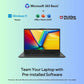 ASUS Vivobook Go 14 AMD Ryzen 5 7520U Thin & Light Laptop (16GB, 512GB SSD, Windows 11 home, AMD Radeon Graphics, 14 inch Full HD Display, MS Office Home 2024, Mixed Black, 1.38 KG)