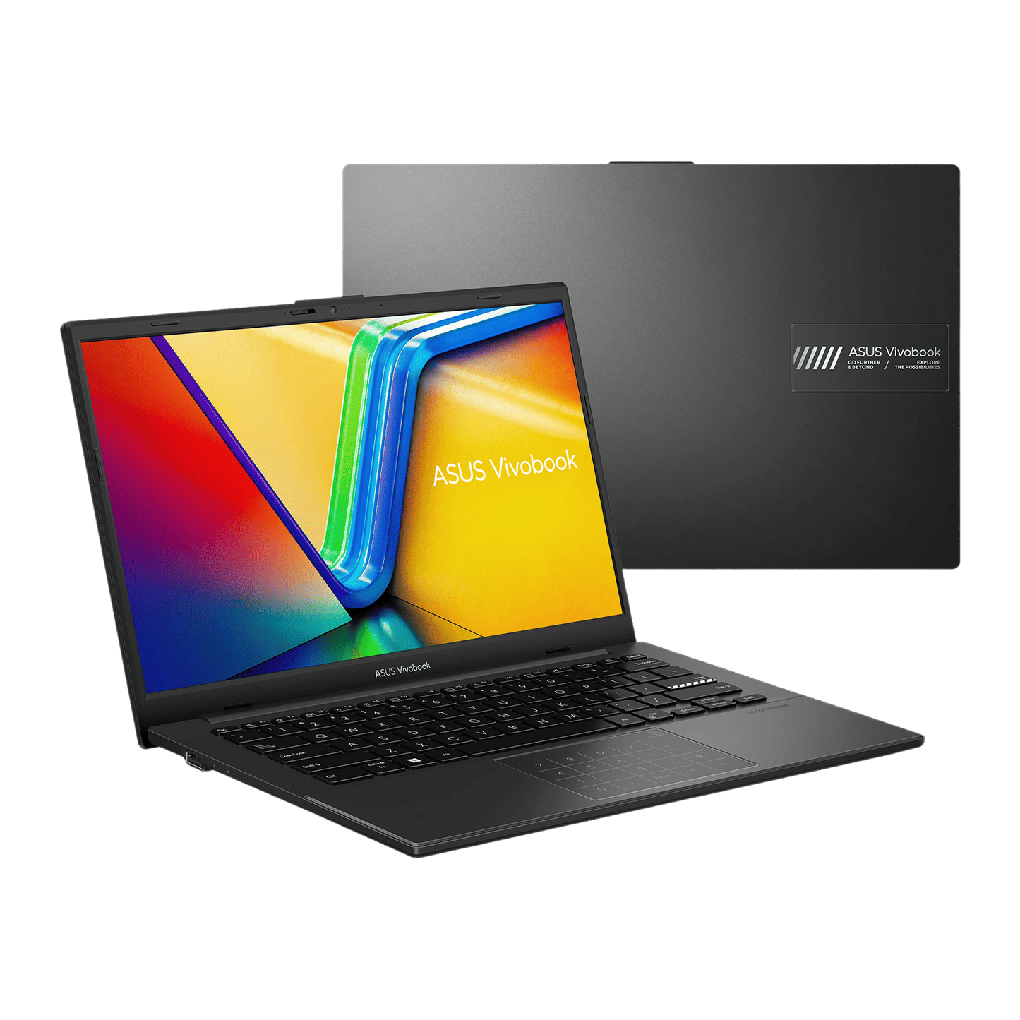 ASUS Vivobook Go 14 AMD Ryzen 5 7520U Thin & Light Laptop (16GB, 512GB SSD, Windows 11 home, AMD Radeon Graphics, 14 inch Full HD Display, MS Office Home 2024, Mixed Black, 1.38 KG)
