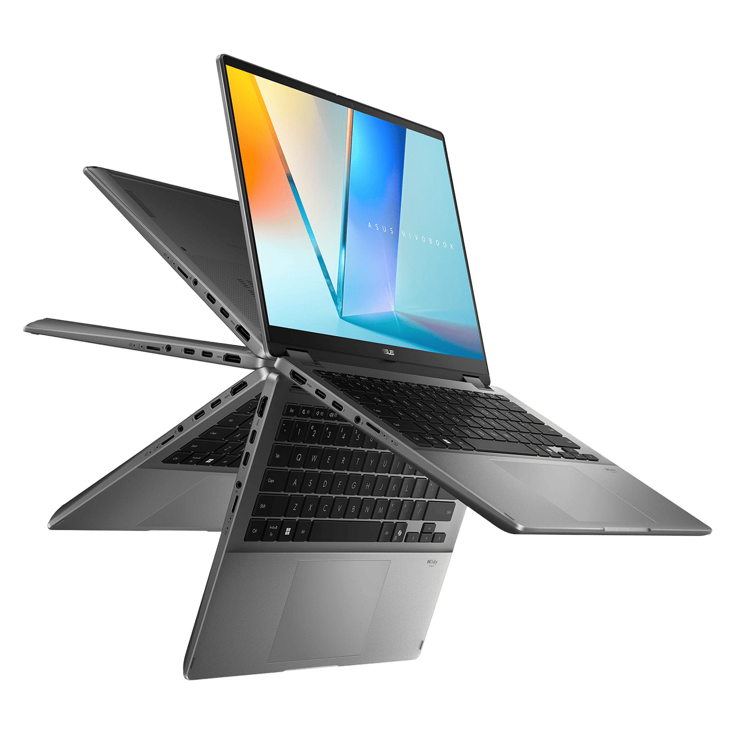 ASUS Vivobook 14 Flip Intel Core Ultra 5 Touchscreen 2-in-1 Laptop (16GB, 512GB SSD, Windows 11 Home, 14 inch OLED Display, MS Office Home 2024 & MS 365 Basic, Matte Gray, 1.57 KG)
