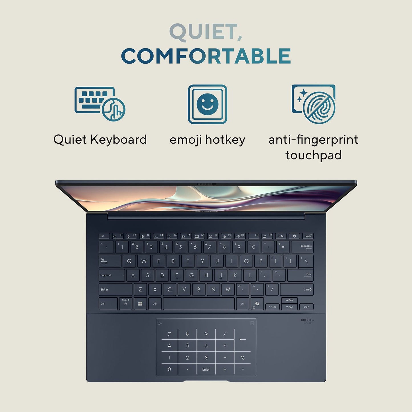 ASUS Zenbook 1 Intel Core Ultra 9 285H Touchscreen Notebook Laptop (32GB, 1TB SSD, Windows 11 Home, 14 inch OLED Display, MS Office 2024, Ponder Blue, 1.28 KG)