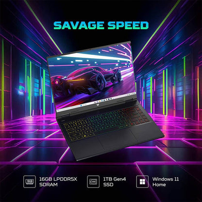 acer Predator Helios Neo 14 Intel Core Ultra 7 Gaming Laptop (16GB, 1TB SSD, Windows 11 Home, 6GB Graphics, 14.5 inch 120 Hz WUXGA IPS Display, NVIDIA Geforce RTX 4050, MS Office, Abyssal Black, 1.99 KG)