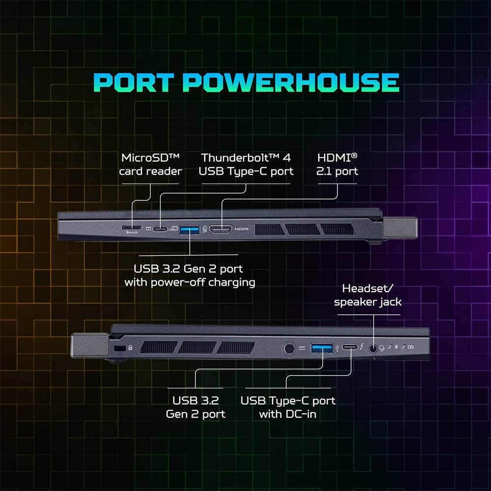 acer Predator Helios Neo 14 Intel Core Ultra 7 Gaming Laptop (16GB, 1TB SSD, Windows 11 Home, 6GB Graphics, 14.5 inch 120 Hz WUXGA IPS Display, NVIDIA Geforce RTX 4050, MS Office, Abyssal Black, 1.99 KG)