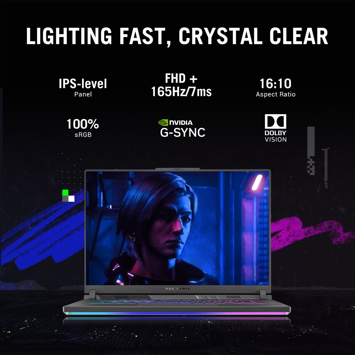 ASUS ROG Strix G16 Intel Core i7 13th Gen Gaming Laptop (16GB, 1TB SSD, Windows 11 Home, 6GB Graphics, 16 inch 165 Hz Full HD Plus Display, NVIDIA GeForce RTX 4050, MS Office Home 2024, Eclipse Gray, 2.5 KG)
