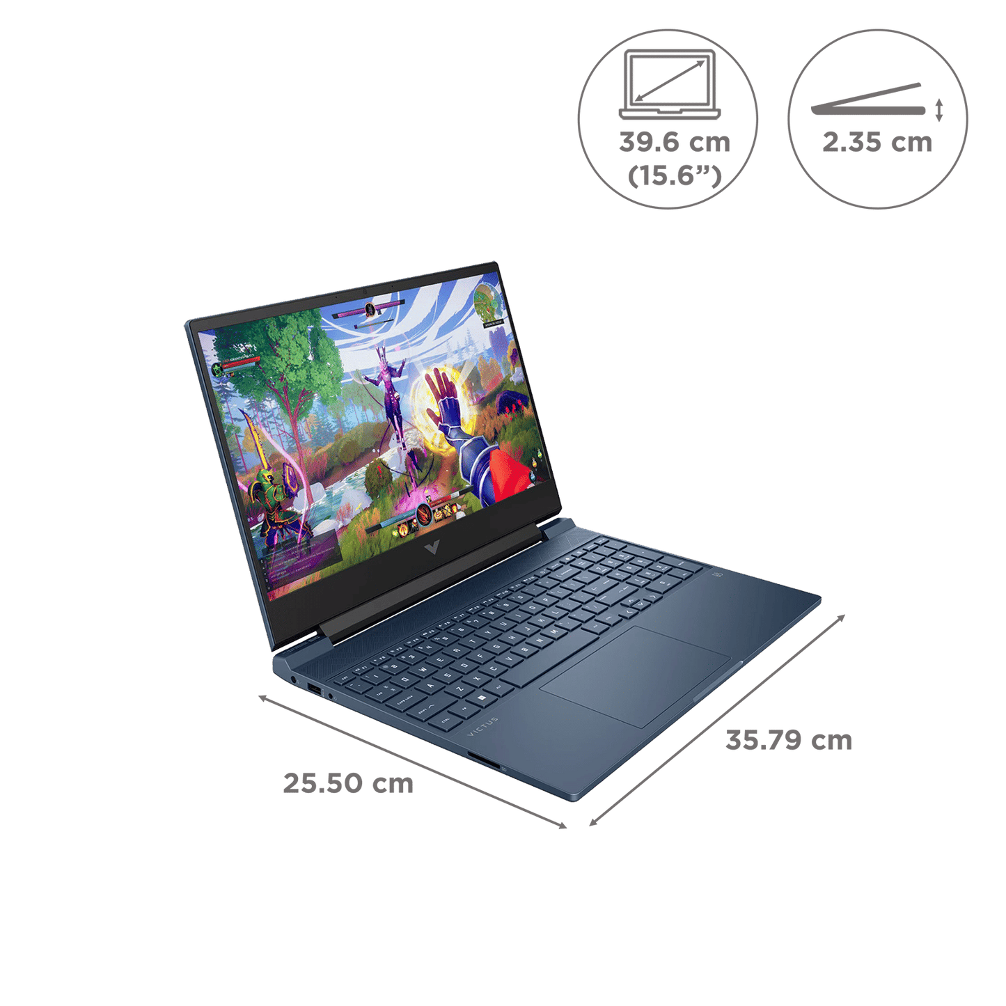 HP Victus 15-fb3011AX AMD Ryzen 5 Gaming Laptop (16GB, 512GB SSD, Windows 11 Home, 6GB Graphics, 15.6 inch 144Hz Full HD IPS Display, NVIDIA GeForce RTX 3050, Performance Blue, 2.29 KG)