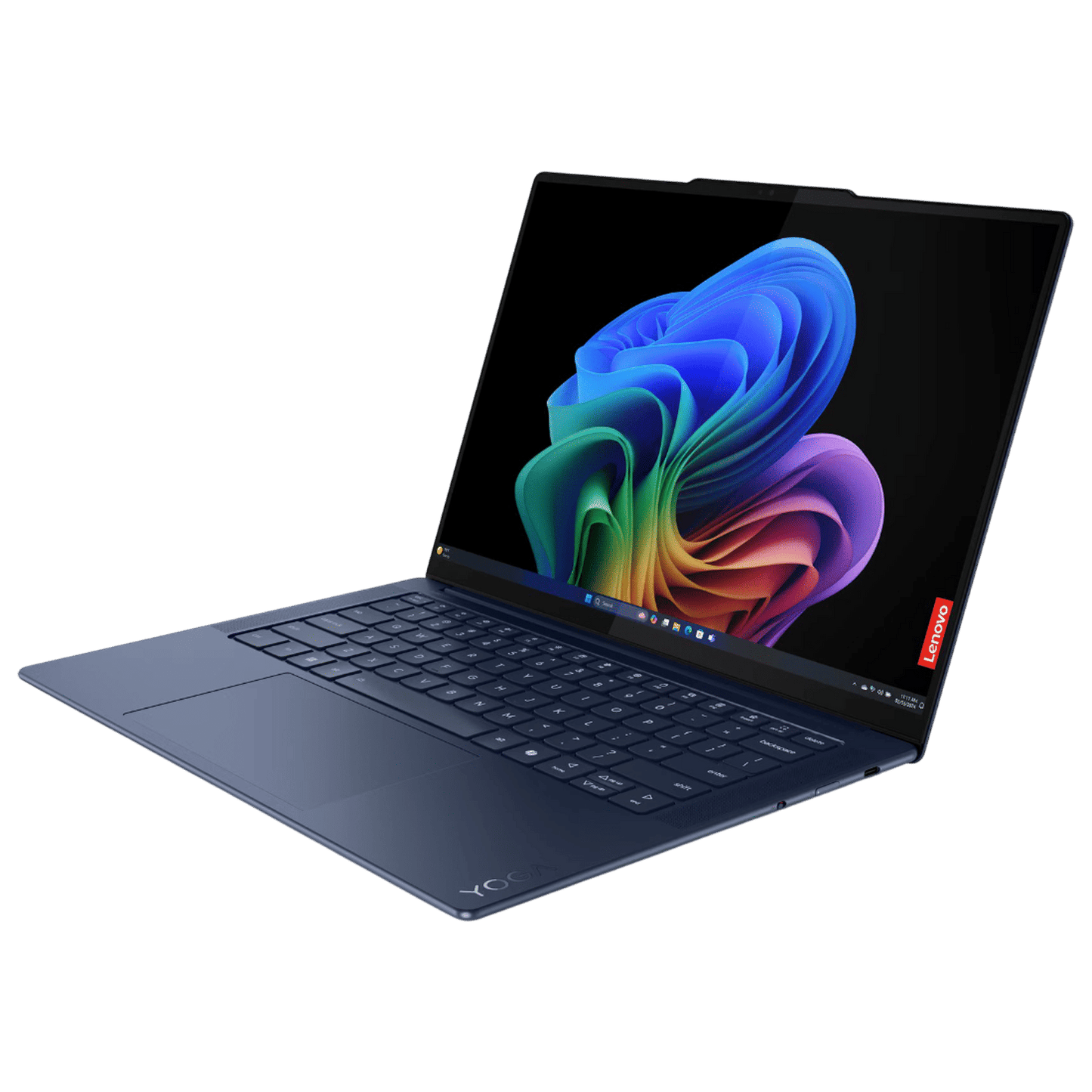 Lenovo Yoga Slim 7 14Q8X9 Snapdragon X Plus Touchscreen Thin & Light Laptop (32GB, 1TB SSD, Windows 11 Home, 14.5 inch 3K OLED Display, MS Office Home 2024, Cosmic Blue, 1.28 KG)