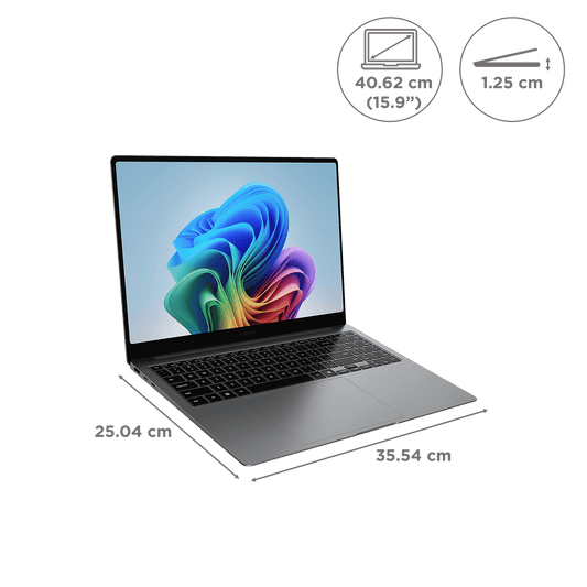 SAMSUNG Galaxy Book5 Pro Intel Core Ultra 7 Touchscreen Thin & Light Laptop (16GB, 512GB SSD, Windows 11 Home, 8GB Graphics, 15.9 inch WQXGA Plus AMOLED Display, MS Office 2021, Gray, 1.56 KG)